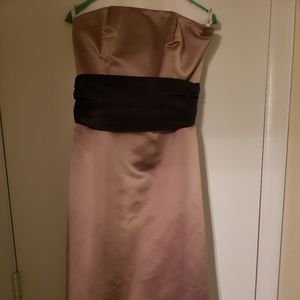 Champagne Gold Bill Levkoff Bridesmaid's Dress